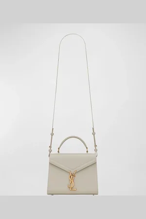 Saint Laurent Cassandra Mini YSL Top Handle Crossbody Bag in Grained Leather