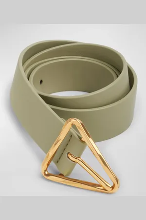 Bottega Veneta Twisted Triangle Napa Buckle Belt
