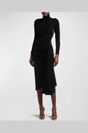 Giorgio Armani Draped Iridescent Jersey Midi Dress
