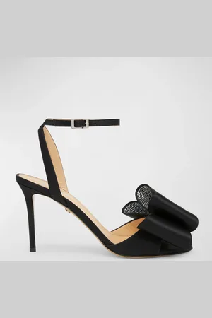 Mach & Mach Cadeau Bow Satin Stiletto Sandals