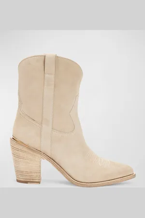 Partlow Boots Leigh Anne Suede Western Ankle Booties