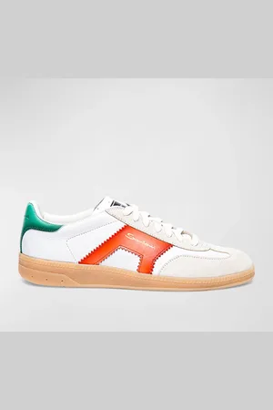 santoni DBA Mixed Leather Low-Top Sneakers