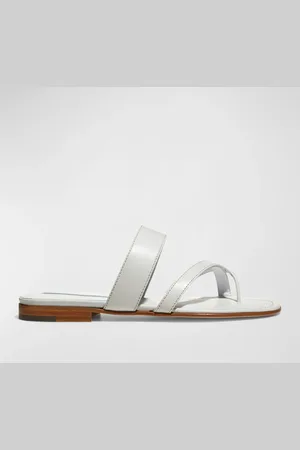 Manolo Blahnik Susa Flat Leather Sandals