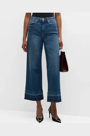 Simkhai Jude Mid-Rise Cropped Wide-Leg Denim Jeans