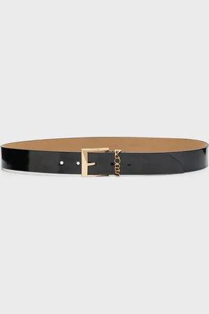 Michael Kors MK Logo Brown Leather Belt