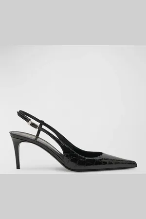 Saint Laurent Vendome Croco Slingback Pumps