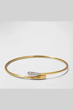 Marco Bicego Lucia 18K Gold Hugging Bangle with Diamonds