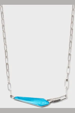 STEPHEN WEBSTER Slimline Shard Linked Choker with Turquoise Clear Quartz