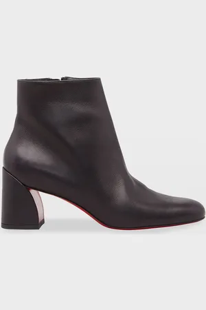 Christian Louboutin Turela Leather Side-Zip Red Sole Booties