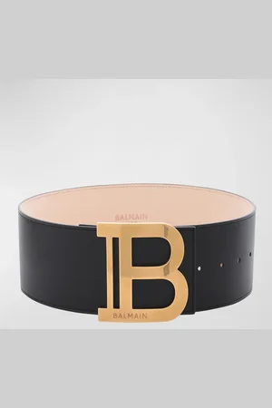Balmain B Logo Calfskin Buckle Belt