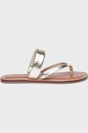 Bernardo Leia Metallic Flat Thong Sandals