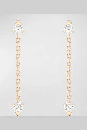 PIAGET Sunlight 18K Diamond Chain Drop Earrings