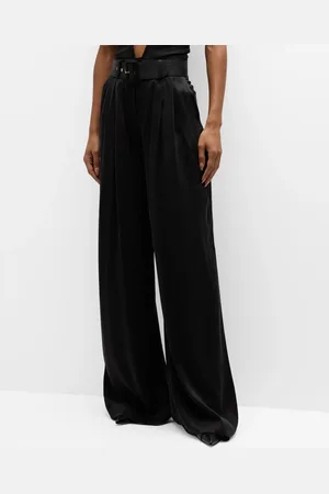 ZIMMERMANN Silk Wide-Leg Tuck Pants