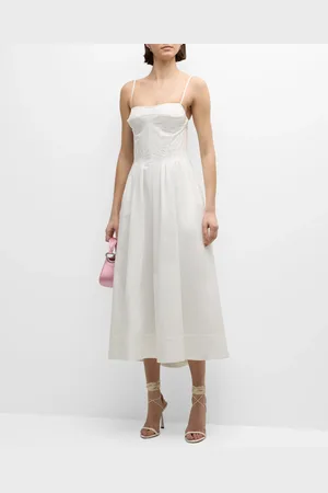 Simkhai Kittiya Sleeveless A-Line Midi Bustier Dress