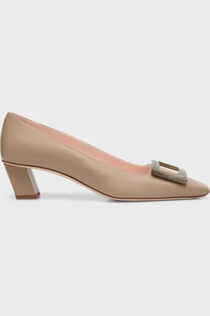 Roger Vivier Belle Vivier Leather Buckle Pumps