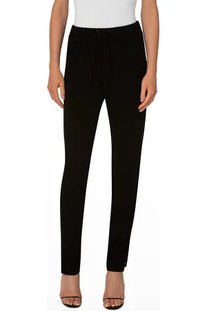 AKRIS Mike Split-Hem Crepe Pull-On Pants