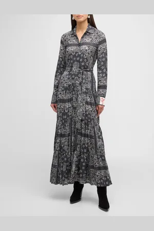 Golden Goose Bandana Print Long Sleeve Maxi Shirtdress