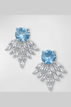 Kenneth Jay Lane Round And Marquise Cluster Cubic Zirconia Drop Earrings, 4tcw