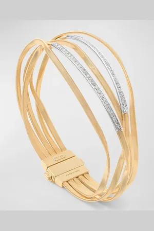 Marco Bicego 18K Marrakech 5 Strand Coil Bangle with Diamonds