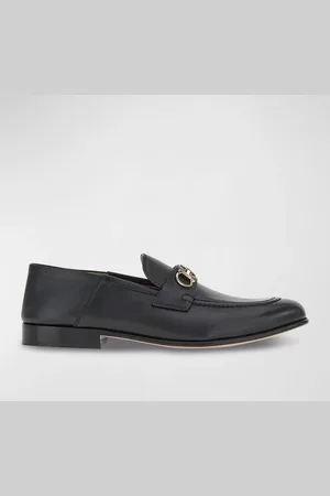 Salvatore Ferragamo Ottone Leather Slide Bit Loafers