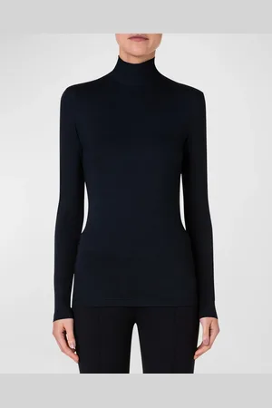 AKRIS Turtleneck Long-Sleeve Modal-Stretch Top