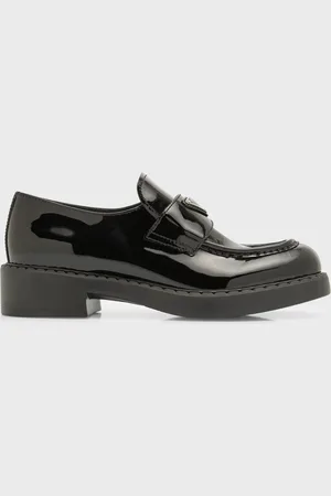 Prada Chocolate Patent Calfskin Loafers