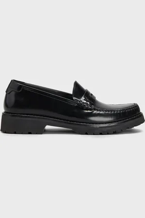 Saint Laurent Le Loafer Monogram Leather Penny Slippers