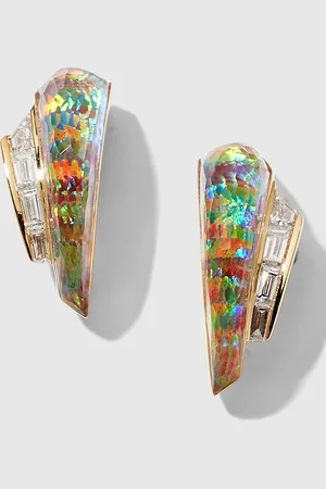 STEPHEN WEBSTER Slimline Cuff Earrings with Fire Opalescent Quartz