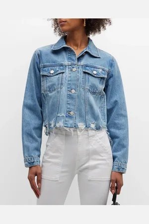 Frame Vintage Cropped Denim Jacket