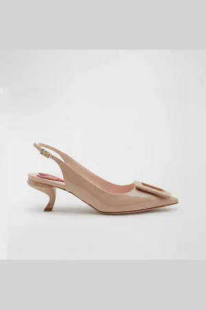 Roger Vivier Virgule Pointed Patent Leather Kitten-Heel Pumps