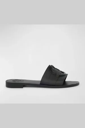 Moncler Mon Rubber Logo Flat Slide Sandals