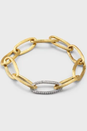 Marco Bicego 18K Gold Jaipur Link Alta Oval Link Bracelet with Diamonds