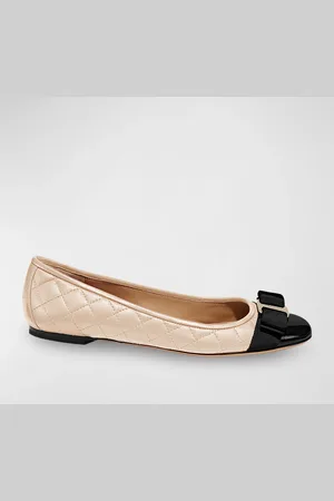 Salvatore Ferragamo Varina Quilted Bow Ballerina Flats