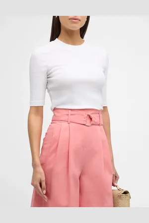 ROSETTA GETTY Cotton Cropped-Sleeve T-Shirt