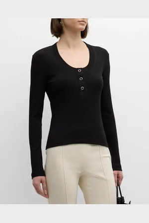 ROSETTA GETTY Organic Cotton Henley Top