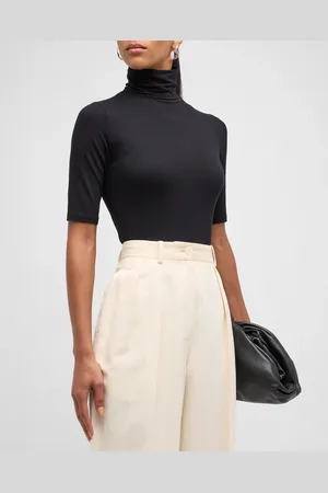 Majestic Soft Touch Half-Sleeve Turtleneck