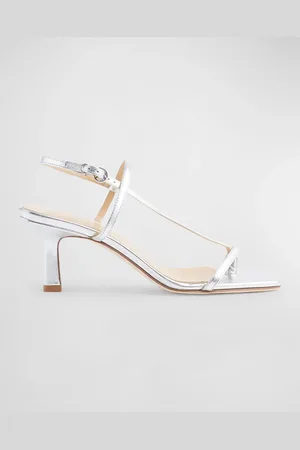 Aeyde Elise Metallic Thong Slingback Sandals
