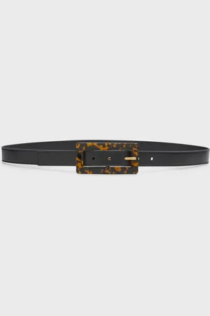 Saint Laurent Smooth Leather Belt With Rectangular Buckle