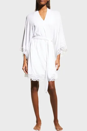 Eberjey Marianna Mademoiselle Lace-Trim Kimono Robe