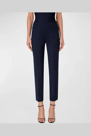 AKRIS Franca Mid-Rise Cropped Pants
