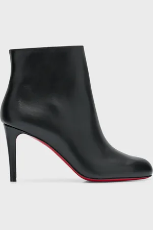 Christian Louboutin Pumppie Red Sole Leather Ankle Boots