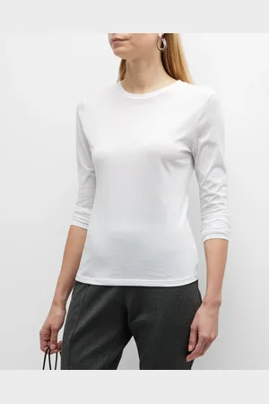 THEORY Tiny Tee Long-Sleeve Cotton T-Shirt