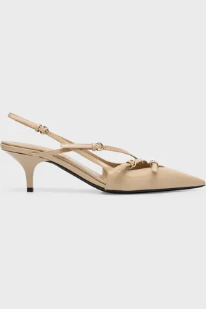 Miu Miu Patent Buckle-Trio Slingback Pumps