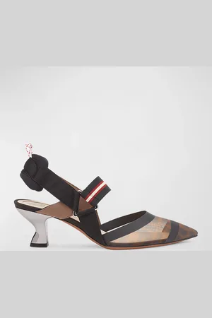 Fendi Colibri Runway Mesh FF Slingback Pumps