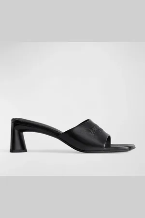 Balenciaga Dutyfree Leather Logo Mule Sandals