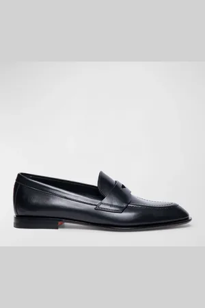 santoni Famed Leather Penny Loafers