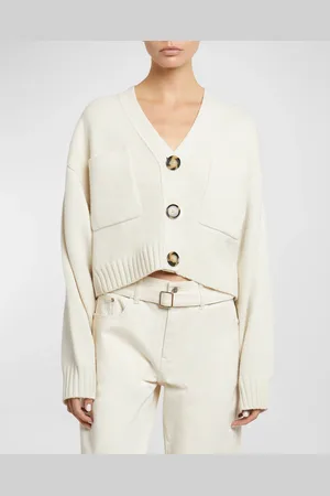 Proenza Schouler Sofia Crop Cashmere-Wool Cardigan
