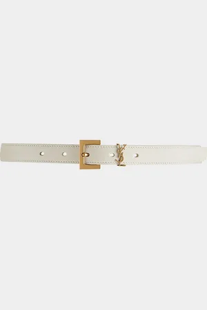 Saint Laurent YSL Monogram Leather Belt