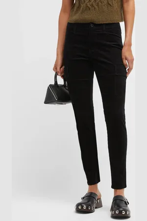 Vince Stretch-Suede Split Hem Crop Pants