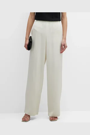 Lafayette 148 New York Perry Wide-Leg Stretch Silk Pants
